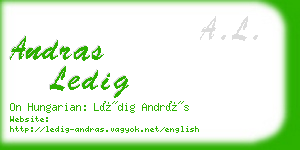 andras ledig business card